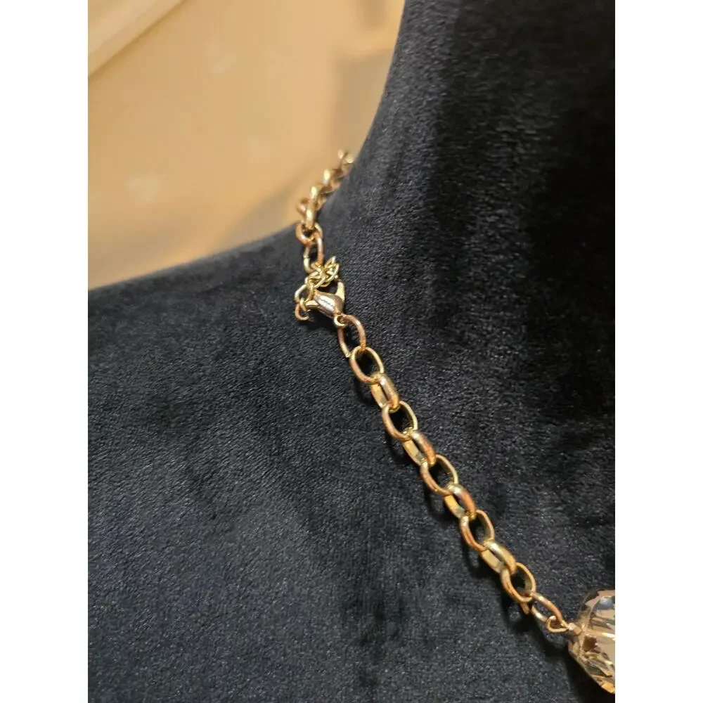Women's Vintage Gold Tone Multi Chain Necklace Bee Design Statement Pendant